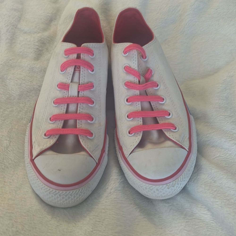 Converse All Star Ox Multi-Stripe White/Carmine Pink Canvas
